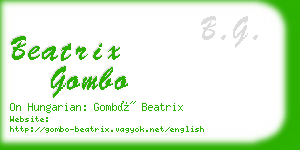 beatrix gombo business card